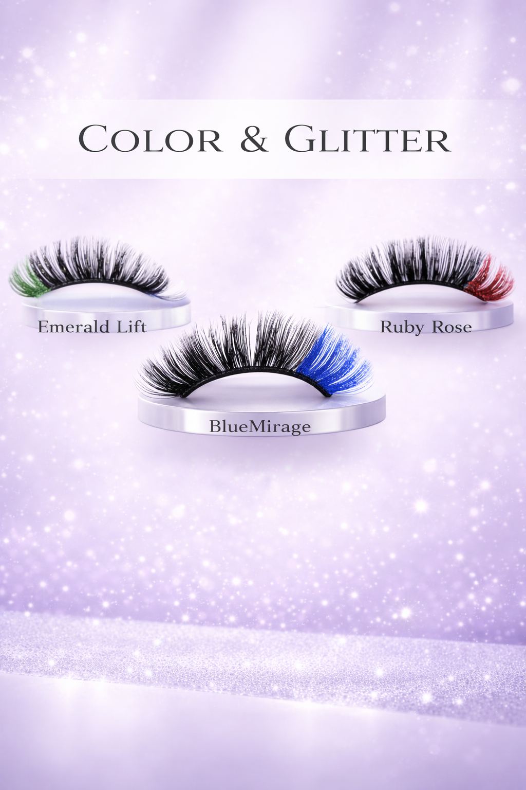 Color and Glitter Lashes